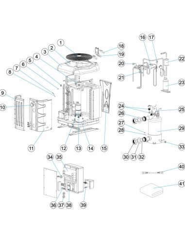 pièces détachées pompe à chaleur Astralpool Heat 3