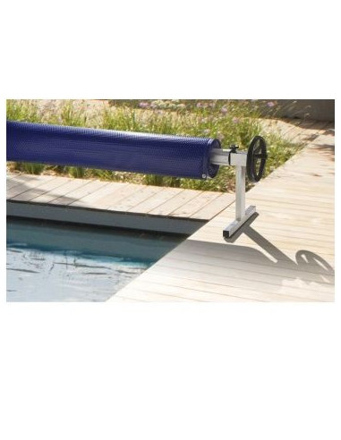 Giantex enrouleur de couverture de piscine en aluminium et acier  inoxydable, rouleau de couverture de piscine pour la couverture solaire, système  d'enrouleurs de couverture solaire, 5,5m - Conforama